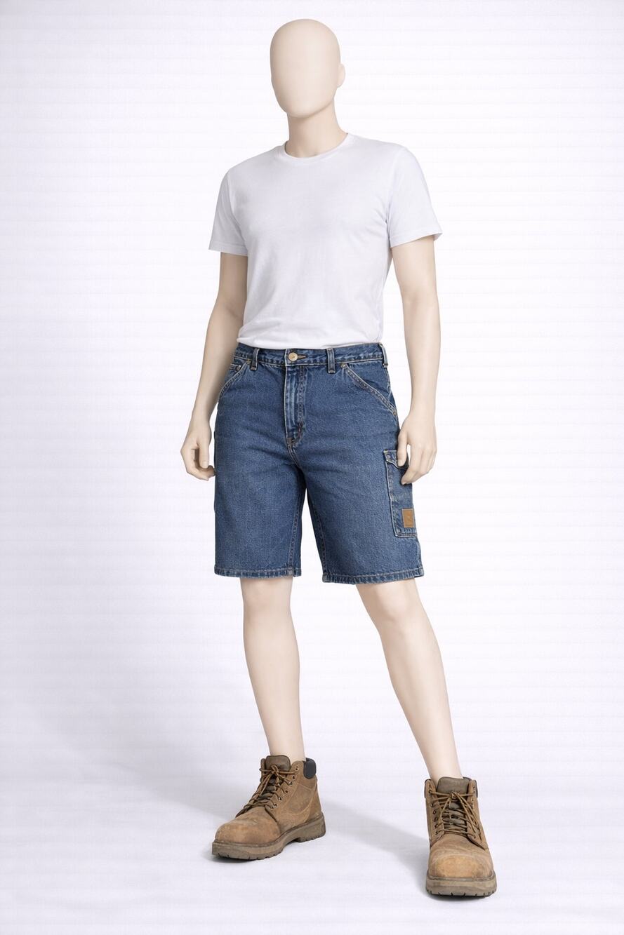 Carhartt B13HDK 34" Relaxed Fit Denim Work Shorts Carpenter Blue y2k skater